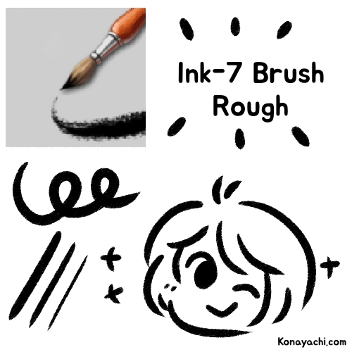 Krita Brush: Ink-7 Brush Rough derivatives

